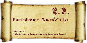 Morschauer Maurícia névjegykártya